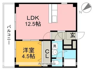 グランビュー【5階】の間取り