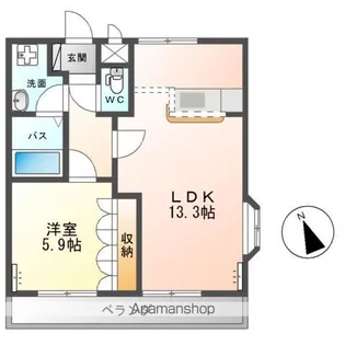 ASUNARO(アスナロ)【2階】の間取り