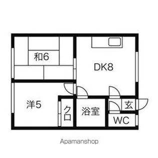 理寛寺八条マンション【1階】の間取り