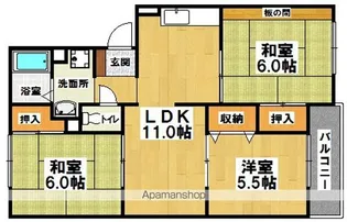 大歳ハイツ【302号室】の間取り