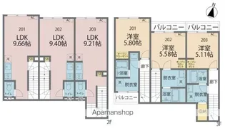 カインドネス亀有【2階】の間取り
