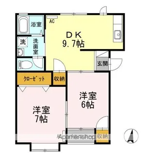 シャルマン・パル【2階】の間取り