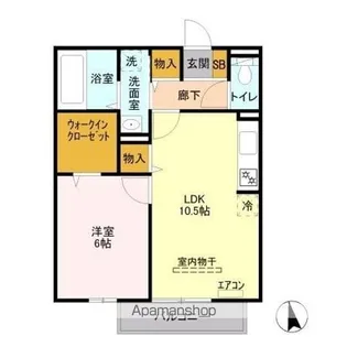 ヴィルヌーブ【2階】の間取り