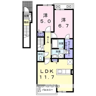 テラビスタⅡ【2階】の間取り