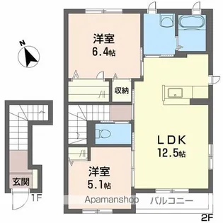 徳島県徳島市川内町榎瀬【アパート】の間取り