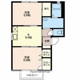 メゾン北深志【2階】の間取り