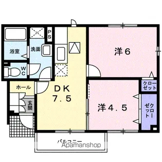 グラン・すずかぜの丘C【1階】の間取り