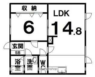 リバーズⅡ【1階】の間取り