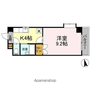 フィオーレ松山【5階】の間取り