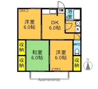 コーポドリーム【202号室】の間取り