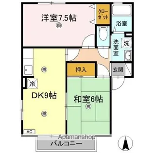 エピナール B棟【201号室】の間取り