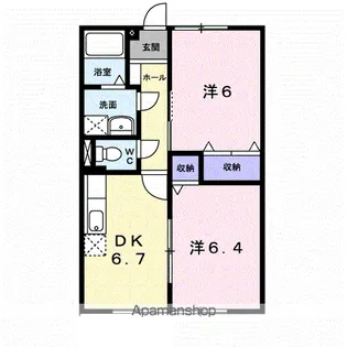 ジュネス ドミール【1階】の間取り