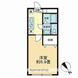 エヴァーグリーン新宿【101号室】の間取り