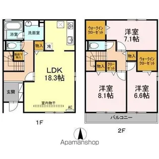 カーサベルデVI B棟【1階】の間取り