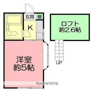 K&Tハイツ【105号室】の間取り