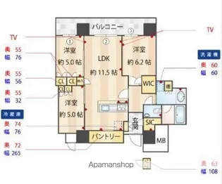 照葉ザ・タワー【21階】の間取り
