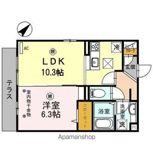 レディア【1階】の間取り