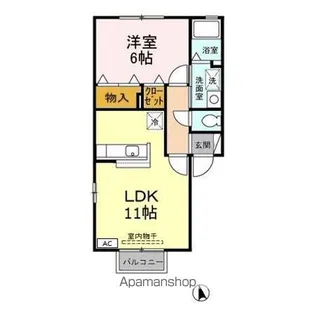 グラシュー M【2階】の間取り