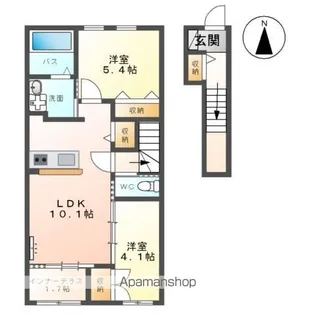 エルレガーデン【202号室】の間取り