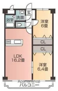 ユーミーKAWAKUBO【4階】の間取り