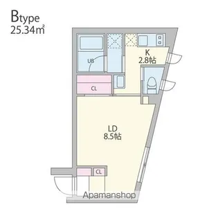 クーカイ・テラス元代々木【2階】の間取り