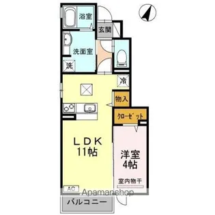 ボヌール【1階】の間取り