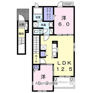 エスペランサ・ヴィラA【2階】の間取り