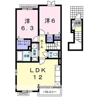 サンリットネアⅡ【2階】の間取り