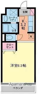 フロラシオン【103号室】の間取り