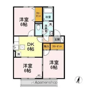 ロイヤルガーデン子安 E【1階】の間取り