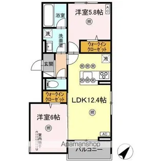ホームバリー春日【2階】の間取り