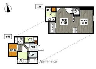 ADC高島リブレ【1階】の間取り