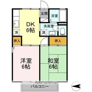 ハーモニー日野台【2階】の間取り