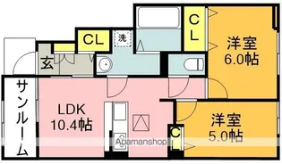 ロータス川宮1【1階】の間取り