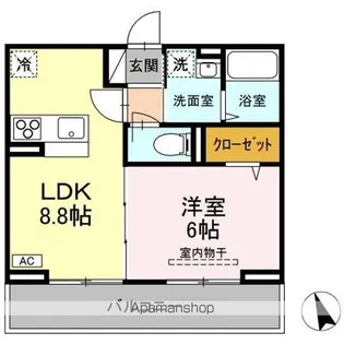 プレドフルールV【3階】の間取り