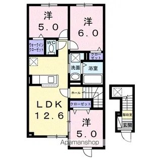 ローブ クレイル【2階】の間取り