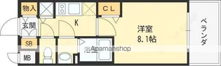 ララプレイス梅田西イルミナーレ【8階】の間取り