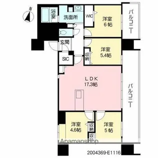 照葉クロススタイル【11階】の間取り