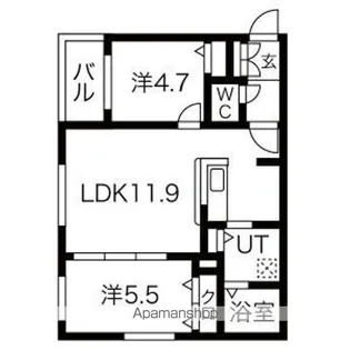 CITY RESIDENCE幌平橋(シティレジデンス幌平橋)【2階】の間取り
