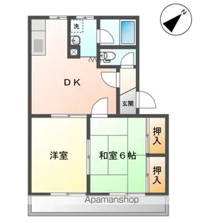 ヒルズシャトー【2階】の間取り