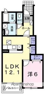 カーサ・ルーチェ【1階】の間取り