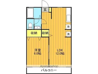 フローラ大橋【1階】の間取り