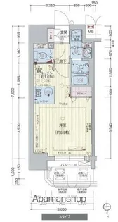 プレサンス天満橋アンジェ【8階】の間取り