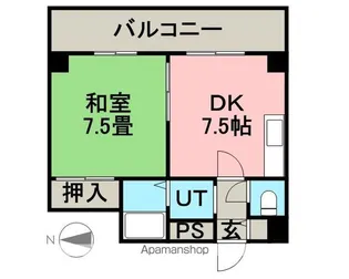 ドミ17公園通り【7階】の間取り