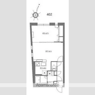 ザハウス中野坂上Ⅱ【4階】の間取り