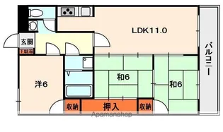 カラジュームマンション【3階】の間取り