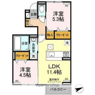 レオン【1階】の間取り
