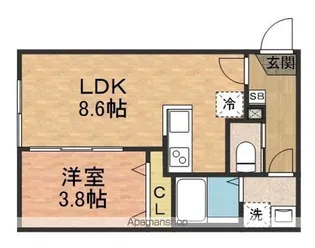 CONTEL 湊町【3階】の間取り