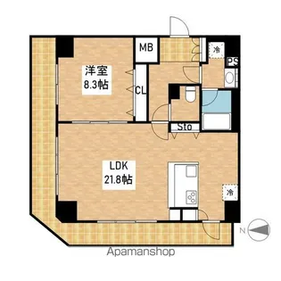 1LDKの間取り画像