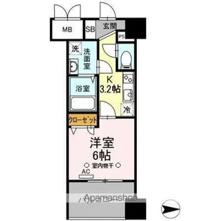 TRIO MARE 蔵前(トリオマーレクラマエ)【6階】の間取り